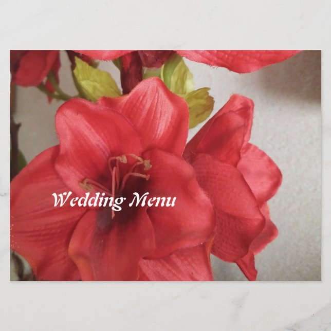 Flat Menu Amaryllis Red (Front)