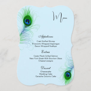 Flat Menu Card-Peacock