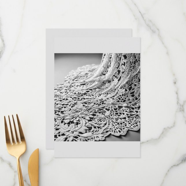 Flat Menu for Wedding 5"x7" (Front/Back In Situ)