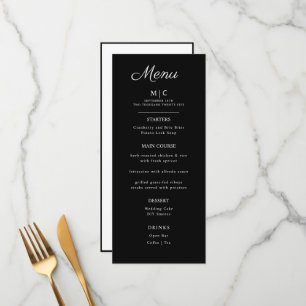 Flat Menu wedding Minimalist modern. 
