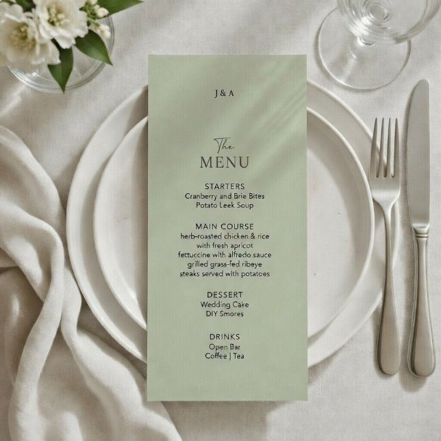 Flat Menu wedding Minimalist modern.  (Creator Uploaded)