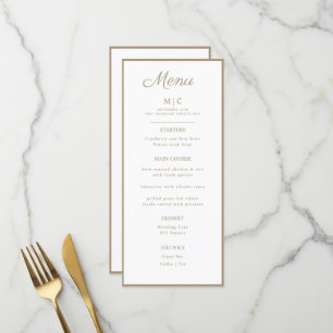 Flat Menu wedding Minimalist modern.