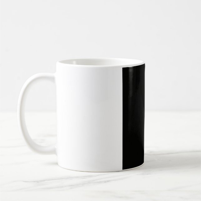 Flat Minimalist Moon Phase Mug - Monochrome Black  (Left)