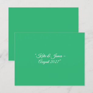 Flat Mint Green Background – Wedding Design Postcard