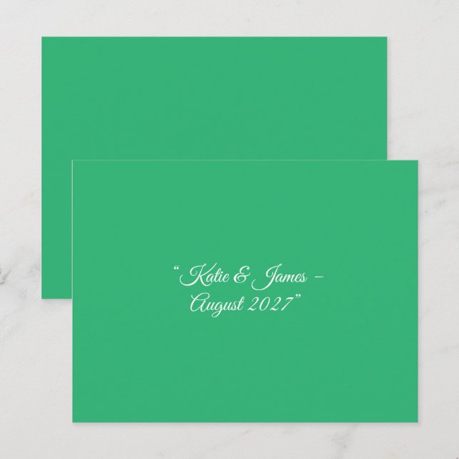 Flat Mint Green Background – Wedding Design Postcard (Front/Back)