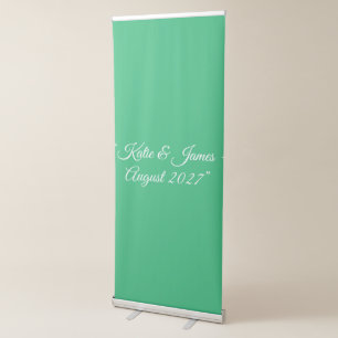 Flat Mint Green Background – Wedding Design Retractable Banner