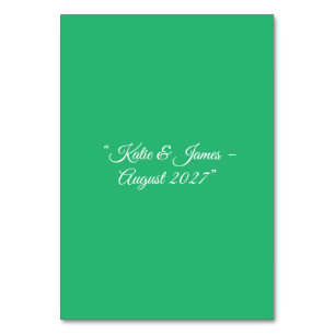 Flat Mint Green Background – Wedding Design Table Number