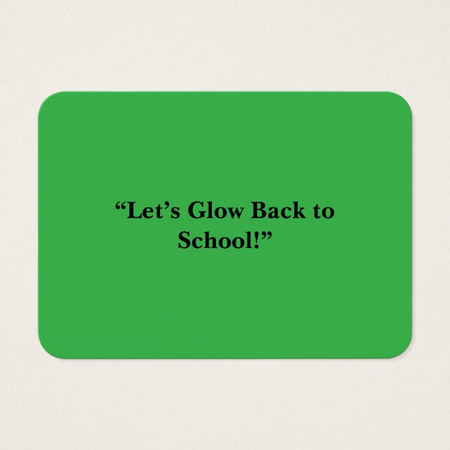 Flat Neon Green Background – School Texture (Front)