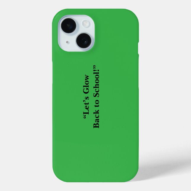 Flat Neon Green Background – School Texture Case-Mate iPhone Case (Back)
