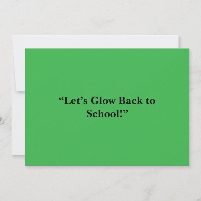 Flat Neon Green Background – School Texture Holiday Card (Front)