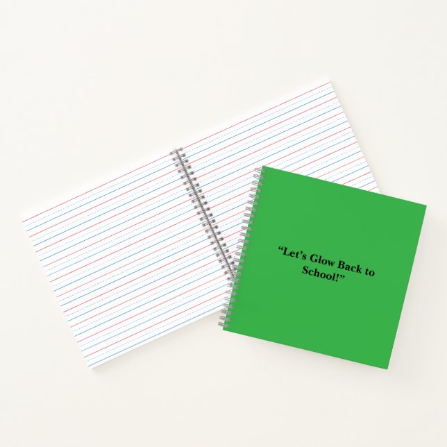 Flat Neon Green Background – School Texture Notebook (Inside)