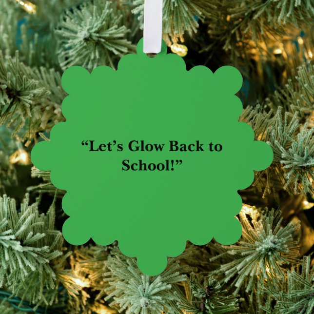 Flat Neon Green Background – School Texture Tree Decoration Card (Insitu (Tree))
