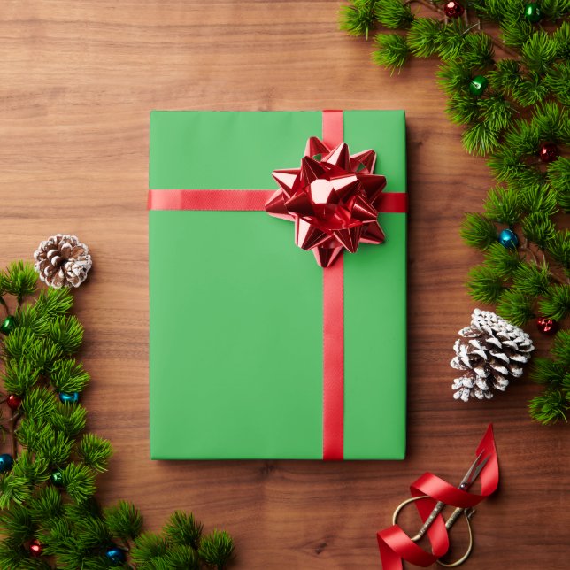 Flat Neon Green Background – School Texture Wrapping Paper (Holiday Gift)