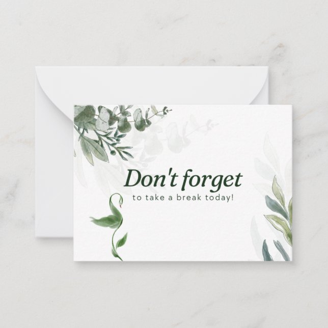 Flat note card  (Front)