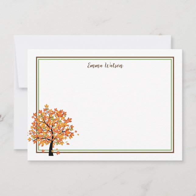 Flat Note Card-Autumn Card (Front)