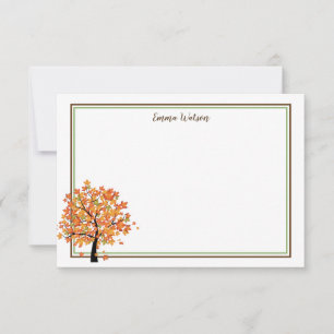 Flat Note Card-Autumn Card