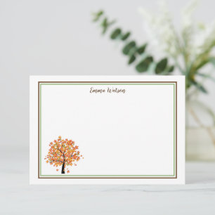 Flat Note Card-Autumn Card