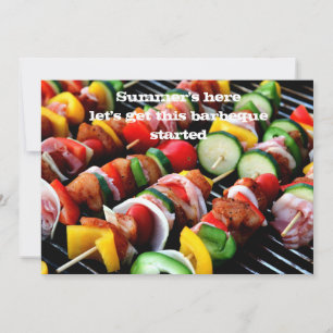 Flat Note Card-Barbeque Invite