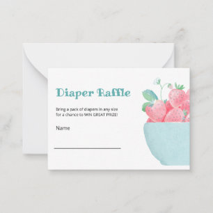 Flat Note Card Diaper Raffle for baby shower 