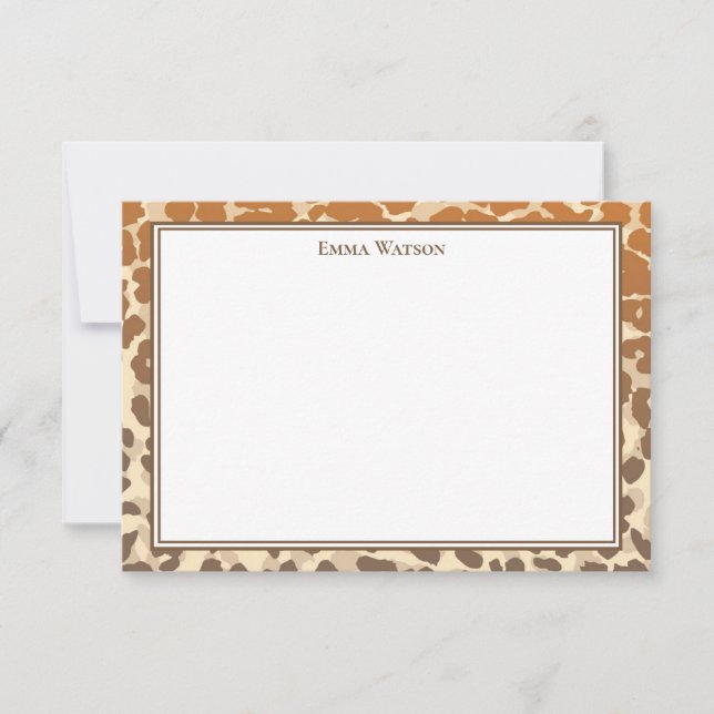 Flat Note Card-Leopard Print Card (Front)
