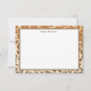 Flat Note Card-Leopard Print Card