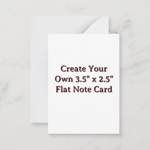 Flat Note Card   Size 3.5" x 2.5" 