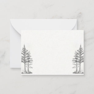 Flat Note Card, Trees Card