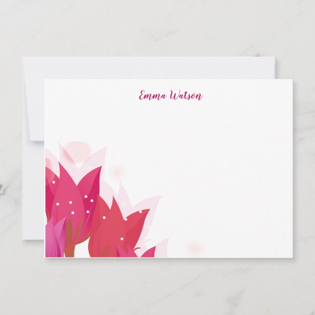 Flat Note Card-Tulips Card (Front)