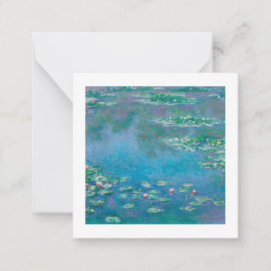 FLAT NOTE CARD : "WATERLILIES" BY MONET