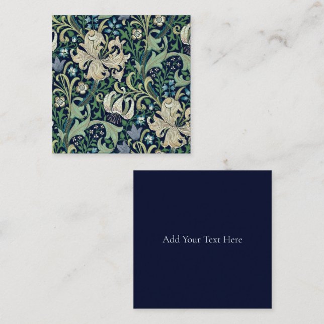 FLAT NOTE-CARD : WILLIAM MORRIS : HONEYSUCKLE CARD (Front/Back)