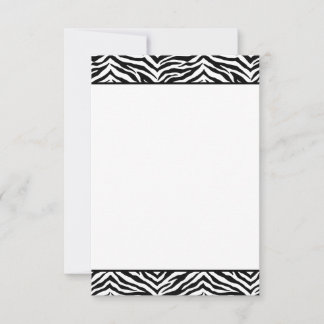 Flat Note Card-Zebra Print