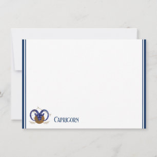 Flat Note Card-Zodiac Capricorn Card