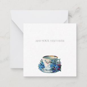 FLAT NOTECARD : VINTAGE TEACUP POST-IT NOTES