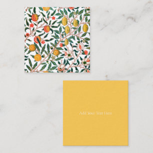 FLAT NOTECARD : WILLIAM MORRIS ; POMEGRANATES