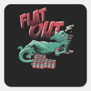 Flat Out Lizard Square Sticker