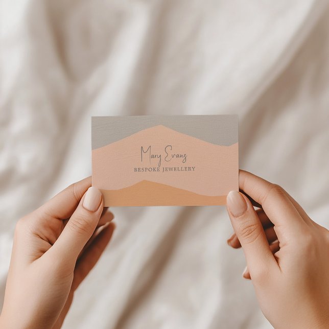 Flat painted abstract mountains business card (Creator Uploaded)