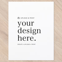 Flat Paper Sheet Your Design Upload 8.5" x 11"
