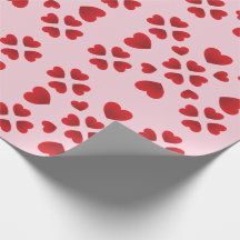 Flat Red Hearts Graphic Pattern Pink Birthday
