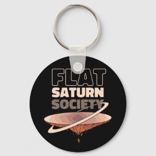 Flat Saturn Society - Science Design Key Ring