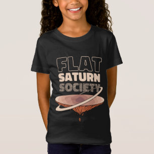Flat Saturn Society Science Design T-Shirt