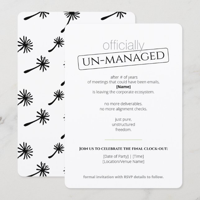 Flat Save The Date Card (Front/Back)