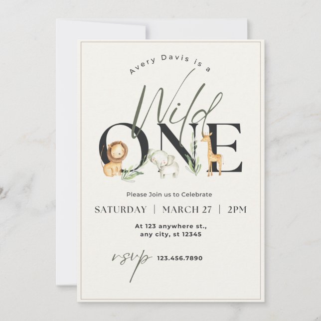 Flat Save The Date Card (Front)