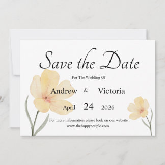Flat Save The Date Card