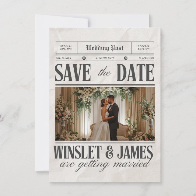 Flat Save The Date Card (Front)