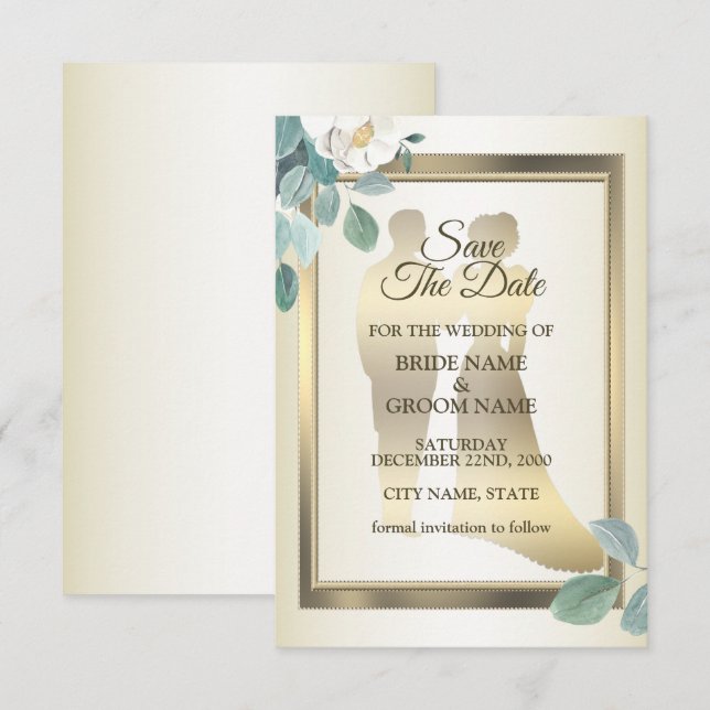 Flat Save The Date Card (Front/Back)