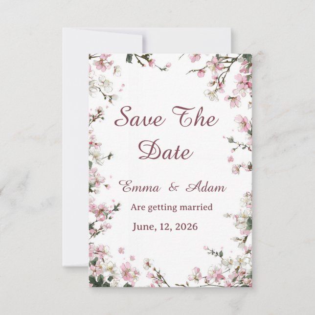 Flat Save The Date Card (Front)
