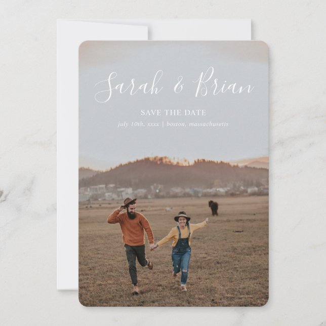 Flat Save The Date Card (Front)