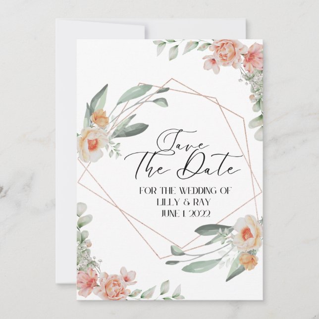 Flat Save The Date Card (Front)