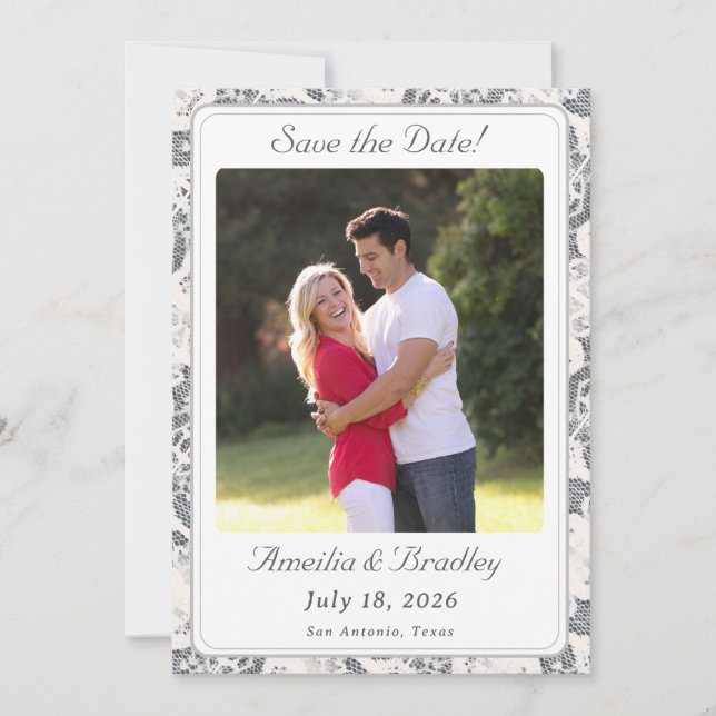 Flat Save The Date Card (Front)