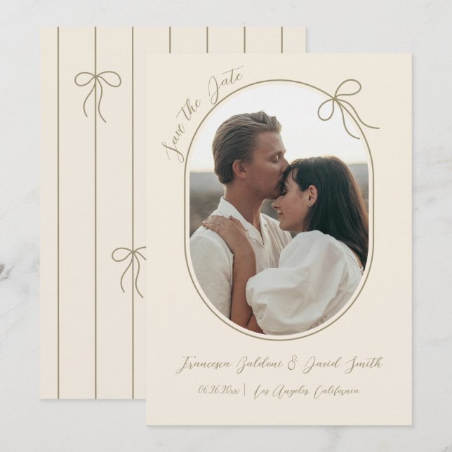 Flat Save The Date Card (Front/Back)